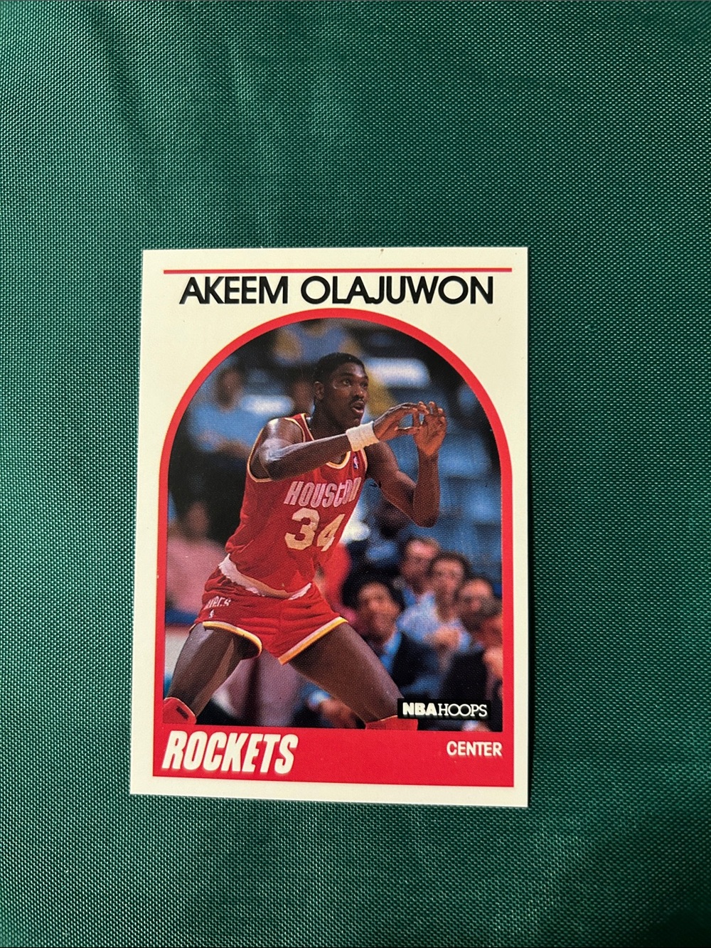 Akeem Olajuwon Houston Rockets Basketball Card - Red